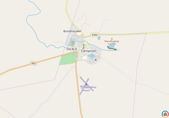 Map location of Carnarvon